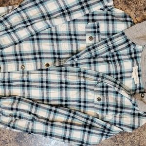 Mens xsmall aero hooded flannel